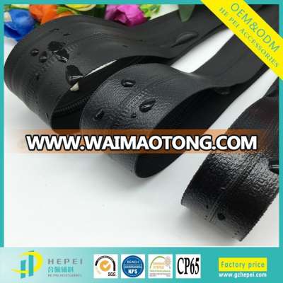 TPU/PVC Coating Long Chain Waterproof Nylon Zipper Roll